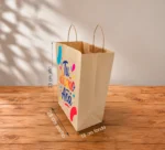 BOLSA MEDIANA 33 x 28 Fondo 16 cms KRAFT CON MANIJA - Imagen 2