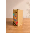 PEQUEÑA 33 x 23,5 Fondo 12 cms KRAFT CON MANIJA TROQUELADA - Imagen 2